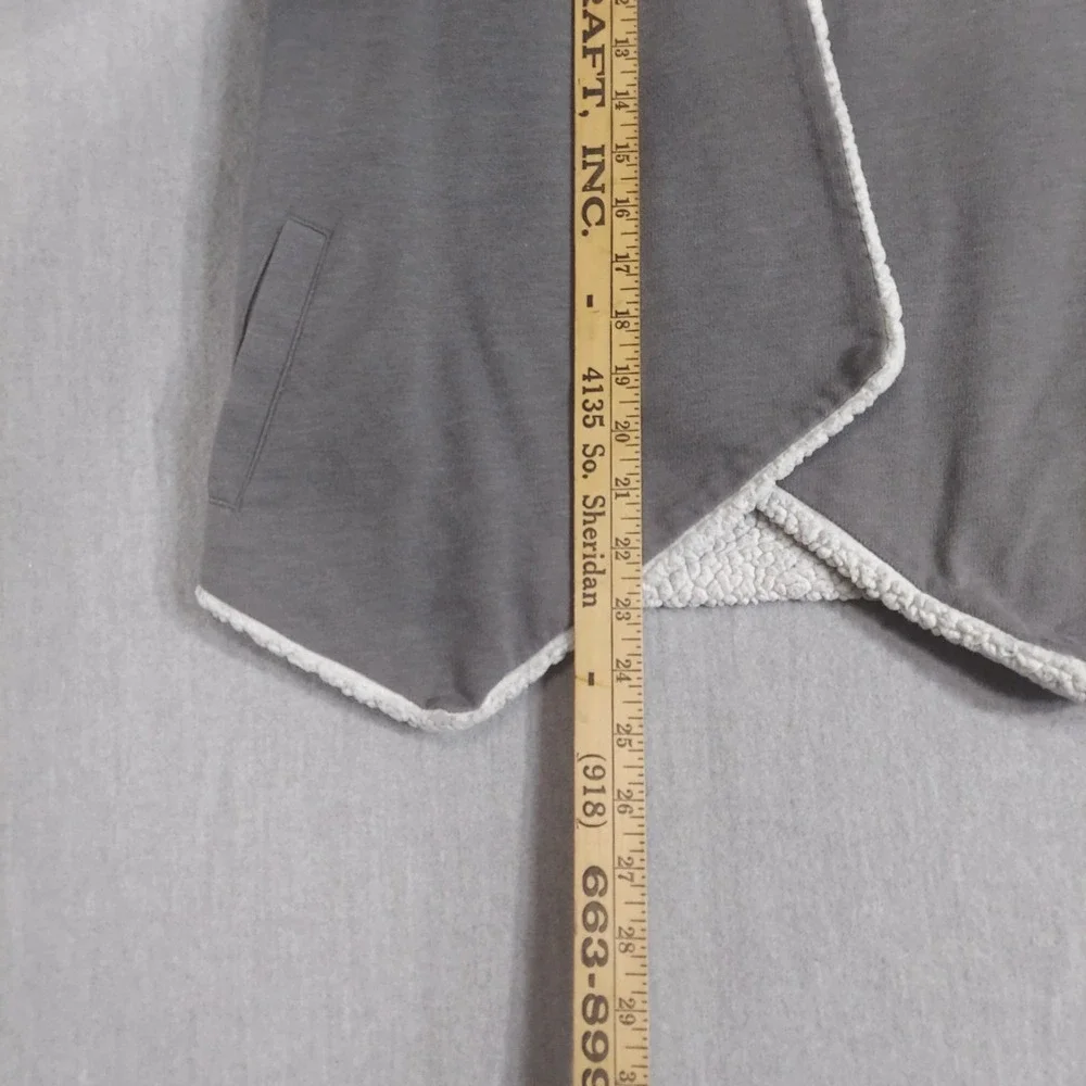 Mudd Sherpa Lined Vest Girls 4 Gray‎ Open Front Fleece Cozy Winter Layering Warm